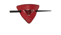 Prada Kanzashi Hair Clip, Leather, Red, MII, 3*